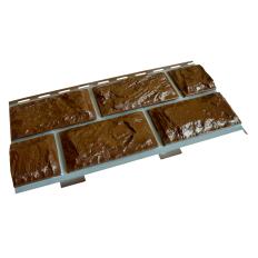 Сайдинг Доломит цокольный, серия "Альпийский" 2м, корица прокрашенный