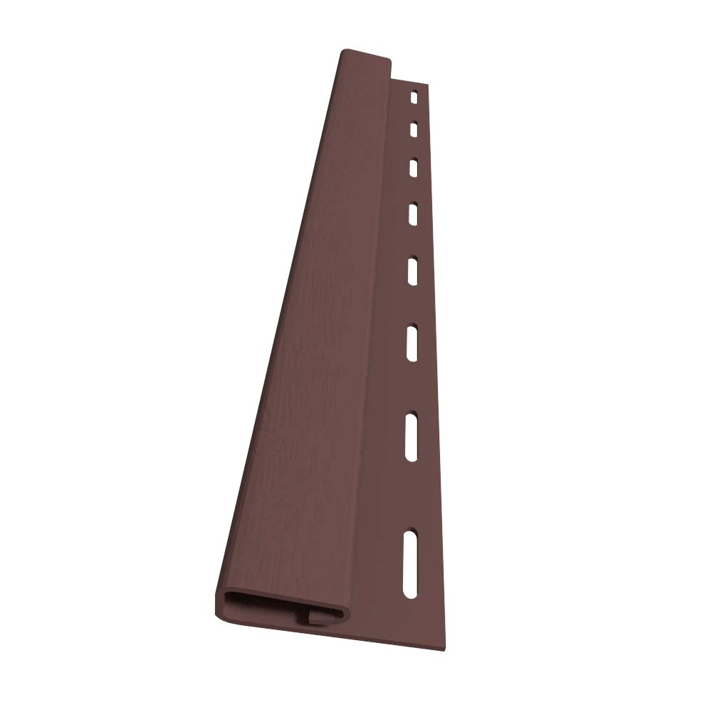 Комплектующие для сайдинга Доломит, финишная планка, темно-коричневый, 3.66м