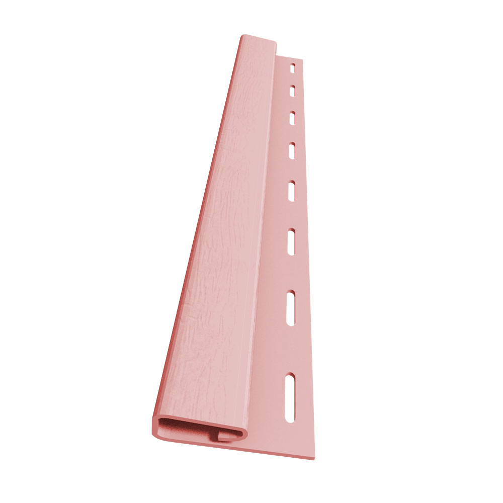 Комплектующие для сайдинга Доломит, финишная планка, розовый, 3.66м
